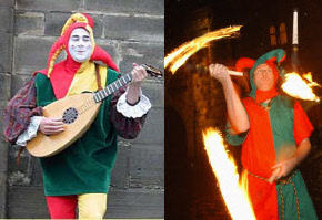 Musical fire juggling jesters